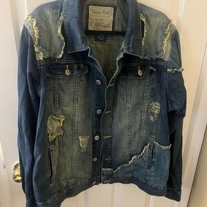 Smoke Rise Distressed Denim Jacket XL